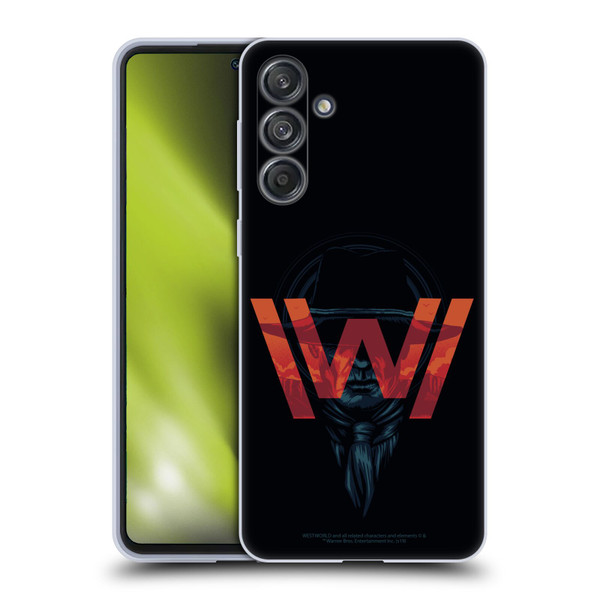 Westworld Logos Man In Black Soft Gel Case for Samsung Galaxy M55 5G