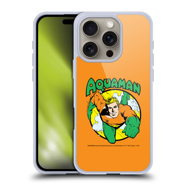 Aquaman DC Comics Fast Fashion Swim 2 Soft Gel Case for Apple iPhone 16 Pro