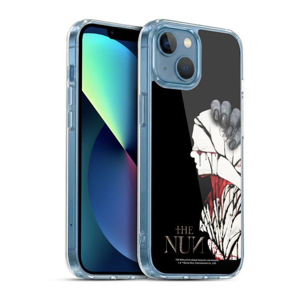 The Nun Valak Graphics Blood Hand Soft Gel Case for Apple iPhone 13 Mini & MagSafe