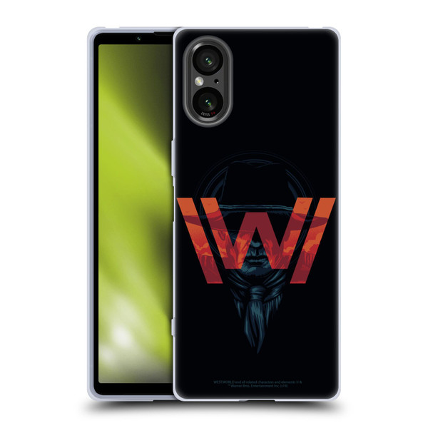 Westworld Logos Man In Black Soft Gel Case for Sony Xperia 5 V 5G