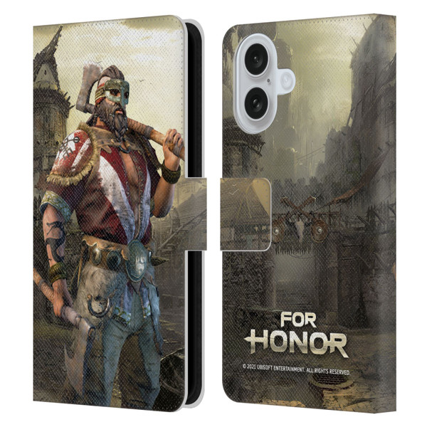 For Honor Characters Berserker Leather Book Wallet Case Cover For Apple iPhone 16