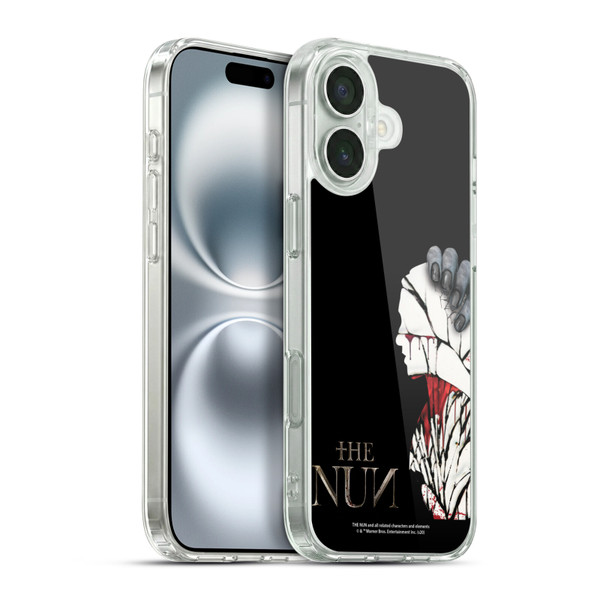 The Nun Valak Graphics Blood Hand Soft Gel Case for Apple iPhone 16 Plus & MagSafe