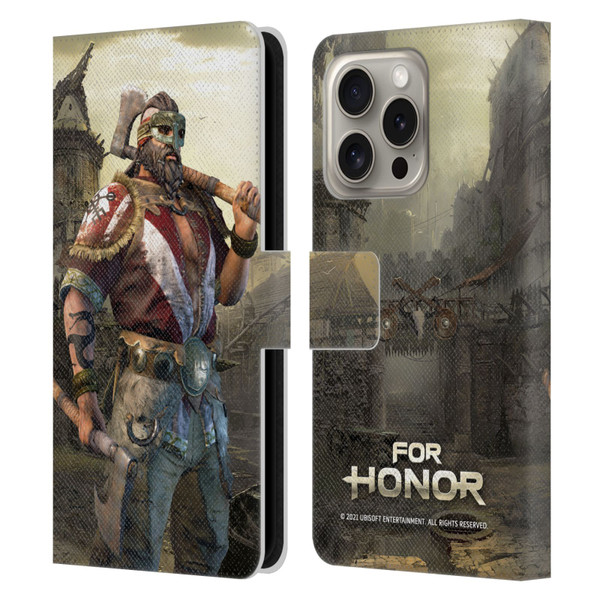 For Honor Characters Berserker Leather Book Wallet Case Cover For Apple iPhone 16 Pro