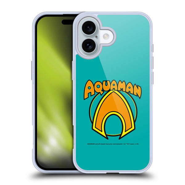 Aquaman DC Comics Logo Classic Soft Gel Case for Apple iPhone 16
