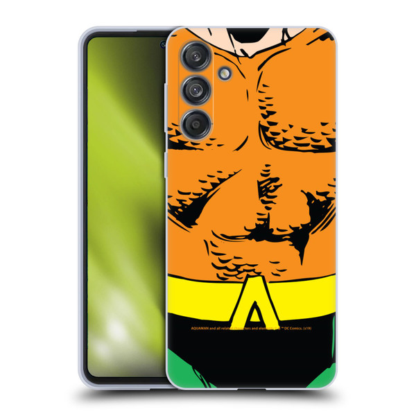 Aquaman DC Comics Logo Uniform Soft Gel Case for Samsung Galaxy M55 5G