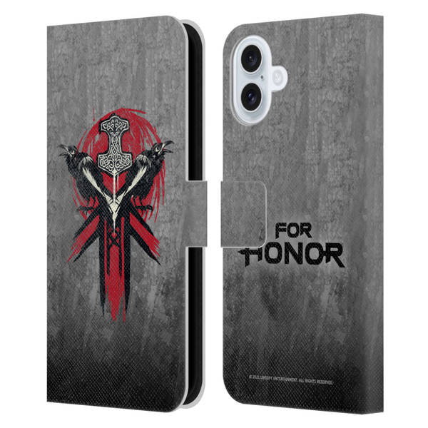 For Honor Icons Viking Leather Book Wallet Case Cover For Apple iPhone 16 Plus