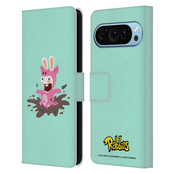 Rabbids Costumes Pig Leather Book Wallet Case Cover For Google Pixel 9 / Pixel 9 Pro