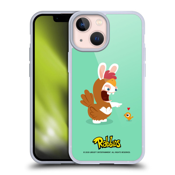 Rabbids Costumes Chicken Soft Gel Case for Apple iPhone 13 Mini