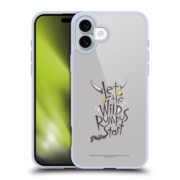 Where the Wild Things Are Literary Graphics Rumpus Soft Gel Case for Apple iPhone 16 Plus