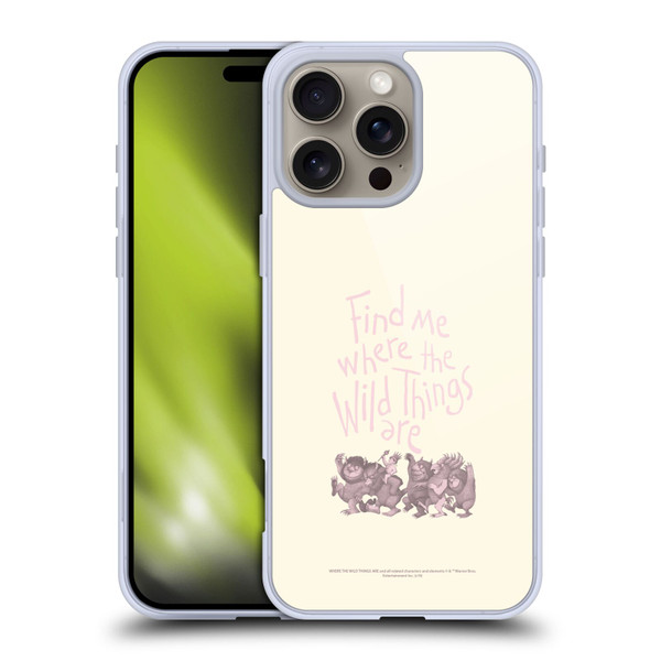 Where the Wild Things Are Literary Graphics Find Me Soft Gel Case for Apple iPhone 16 Pro Max
