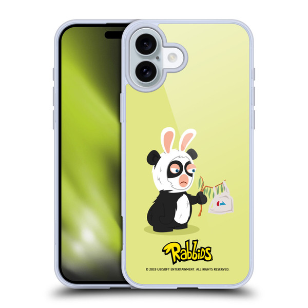 Rabbids Costumes Panda Soft Gel Case for Apple iPhone 16 Plus