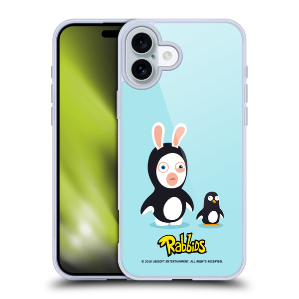 Rabbids Costumes Penguin Soft Gel Case for Apple iPhone 16 Plus