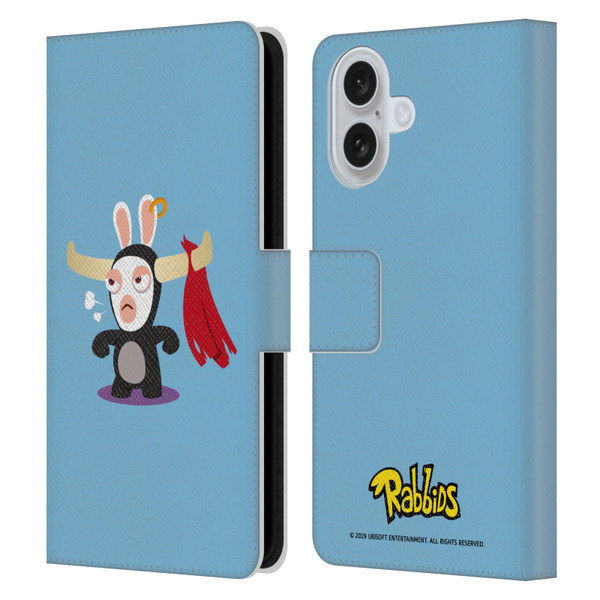 Rabbids Costumes Bull Leather Book Wallet Case Cover For Apple iPhone 16