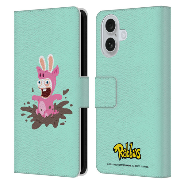 Rabbids Costumes Pig Leather Book Wallet Case Cover For Apple iPhone 16
