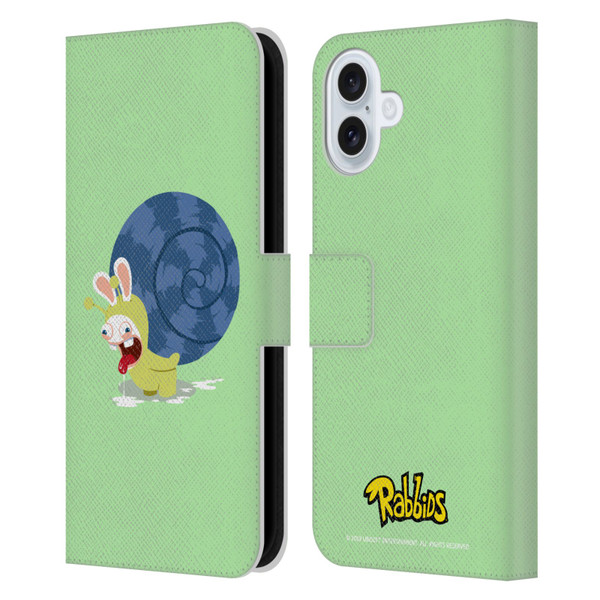 Rabbids Costumes Snail Leather Book Wallet Case Cover For Apple iPhone 16 Plus
