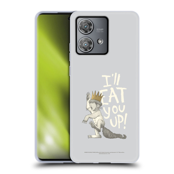 Where the Wild Things Are Literary Graphics Eat You Up Soft Gel Case for Motorola Edge 40 Neo 5G