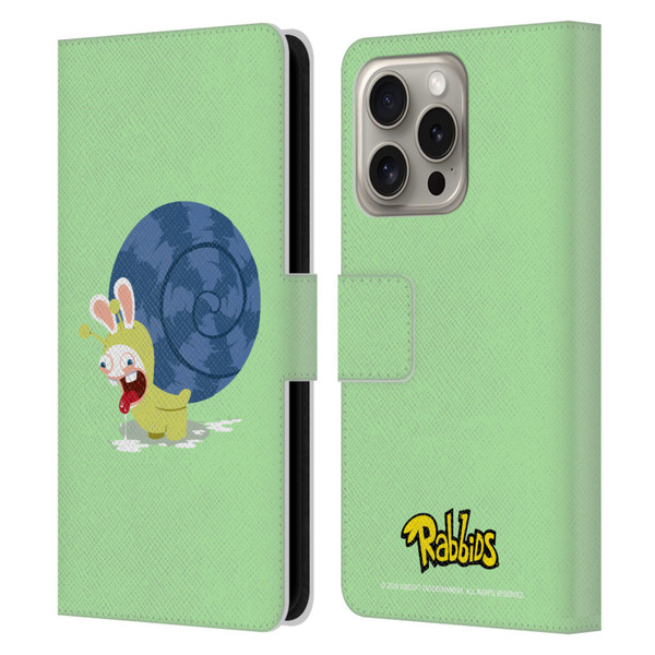 Rabbids Costumes Snail Leather Book Wallet Case Cover For Apple iPhone 16 Pro