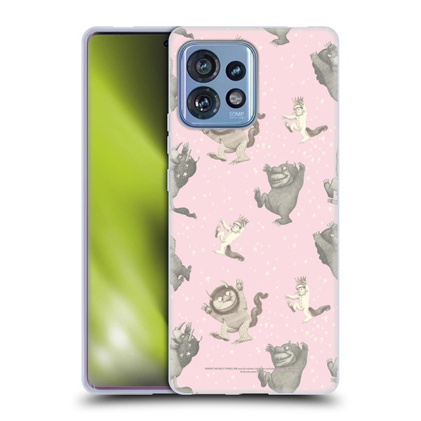 Where the Wild Things Are Literary Graphics Pink Pattern Soft Gel Case for Motorola Moto Edge 40 Pro