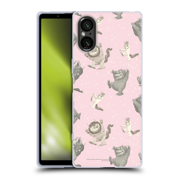 Where the Wild Things Are Literary Graphics Pink Pattern Soft Gel Case for Sony Xperia 5 V 5G