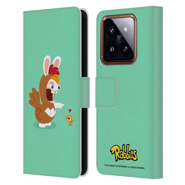Rabbids Costumes Chicken Leather Book Wallet Case Cover For Xiaomi 14