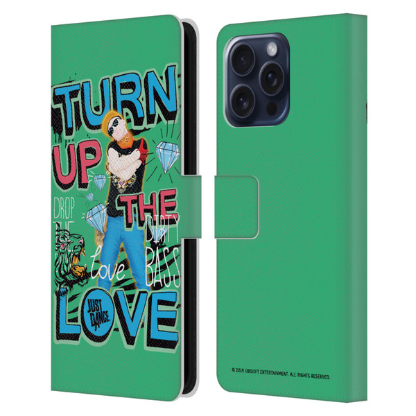 Just Dance Artwork Compositions Drop The Beat Leather Book Wallet Case Cover For Apple iPhone 16 Pro Max