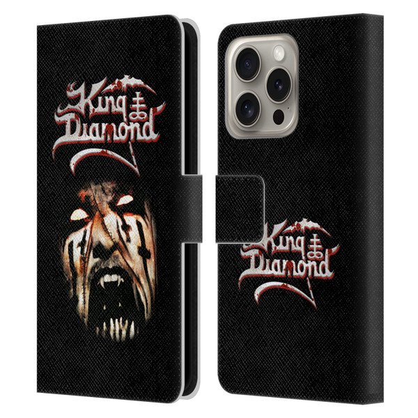 King Diamond Poster Puppet Master Face Leather Book Wallet Case Cover For Apple iPhone 16 Pro