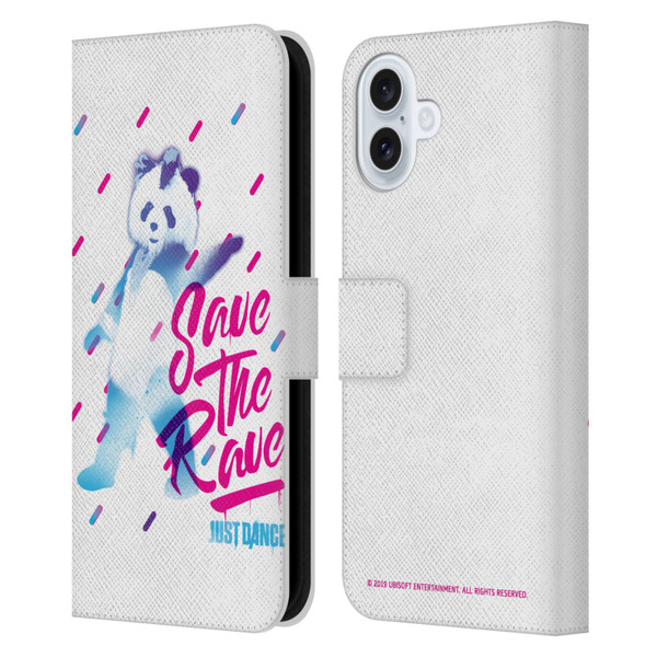 Just Dance Artwork Compositions Save The Rave Leather Book Wallet Case Cover For Apple iPhone 16 Plus