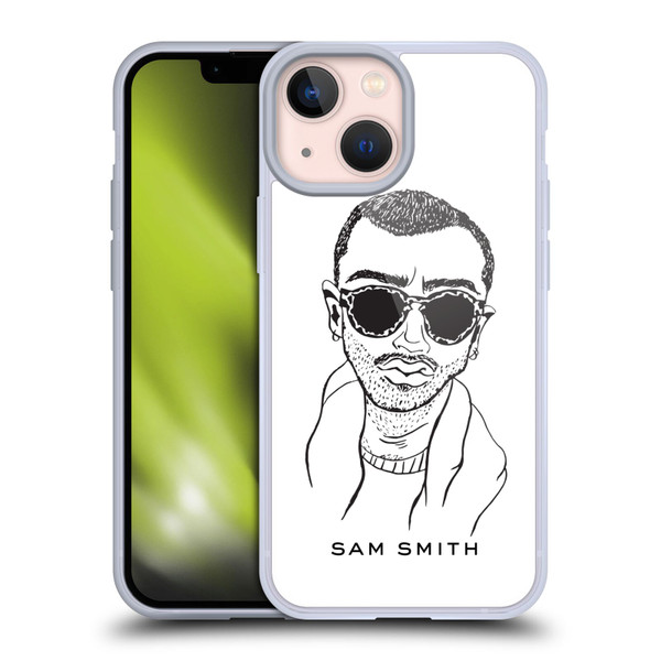 Sam Smith Art Illustration Soft Gel Case for Apple iPhone 13 Mini
