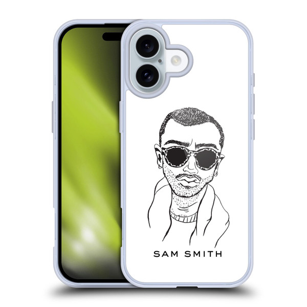 Sam Smith Art Illustration Soft Gel Case for Apple iPhone 16