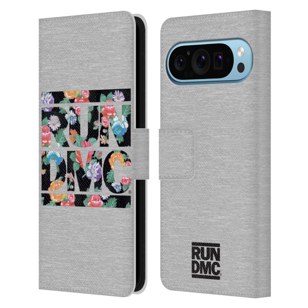 Run-D.M.C. Key Art Floral Leather Book Wallet Case Cover For Google Pixel 9 / Pixel 9 Pro
