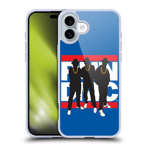 Run-D.M.C. Key Art Silhouette Soft Gel Case for Apple iPhone 16 Plus
