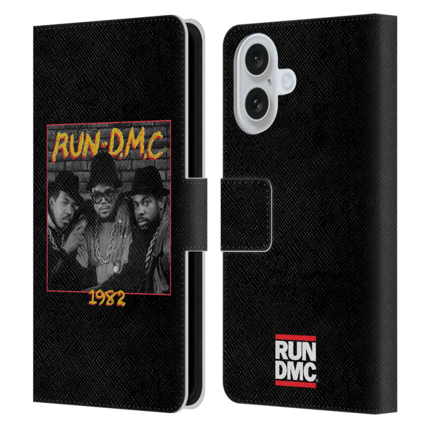 Run-D.M.C. Key Art Photo 1982 Leather Book Wallet Case Cover For Apple iPhone 16
