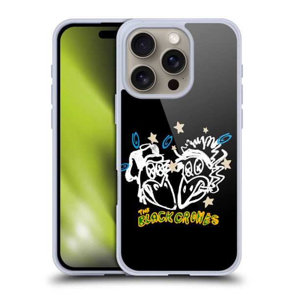 The Black Crowes Graphics Heads Soft Gel Case for Apple iPhone 16 Pro