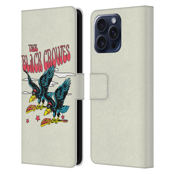 The Black Crowes Graphics Flying Guitars Leather Book Wallet Case Cover For Apple iPhone 16 Pro Max