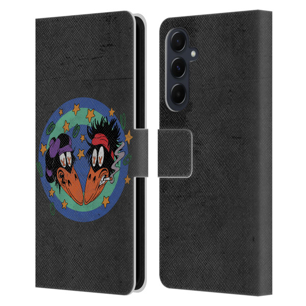 The Black Crowes Graphics Distressed Leather Book Wallet Case Cover For Samsung Galaxy A55 5G