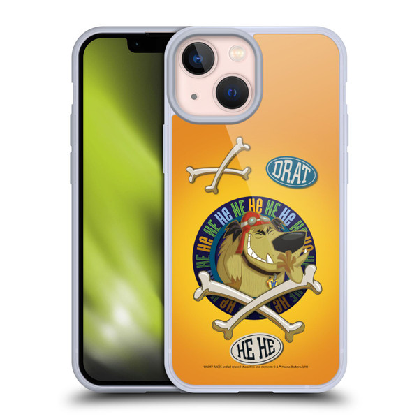 Wacky Races 2016 Graphics Muttley Soft Gel Case for Apple iPhone 13 Mini