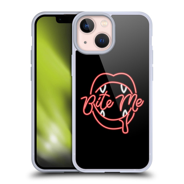 Bebe Rexha Key Art Neon Bite Me Soft Gel Case for Apple iPhone 13 Mini