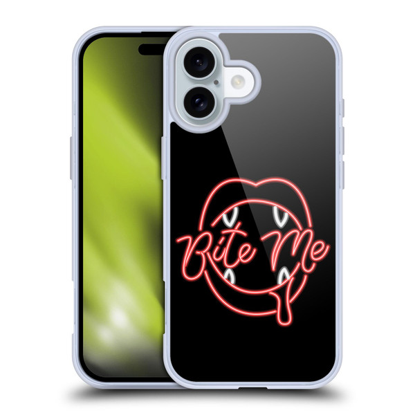 Bebe Rexha Key Art Neon Bite Me Soft Gel Case for Apple iPhone 16