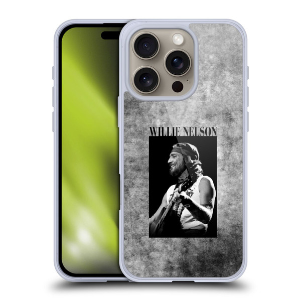 Willie Nelson Grunge Black And White Soft Gel Case for Apple iPhone 16 Pro