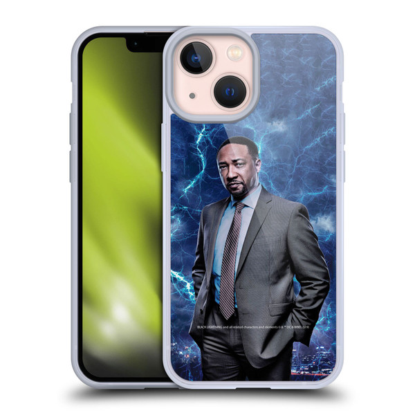 Black Lightning Characters William Henderson Soft Gel Case for Apple iPhone 13 Mini