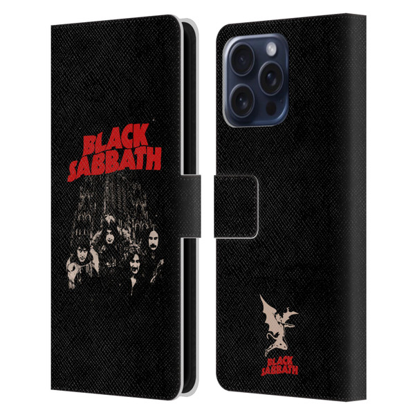 Black Sabbath Key Art Red Logo Leather Book Wallet Case Cover For Apple iPhone 16 Pro Max