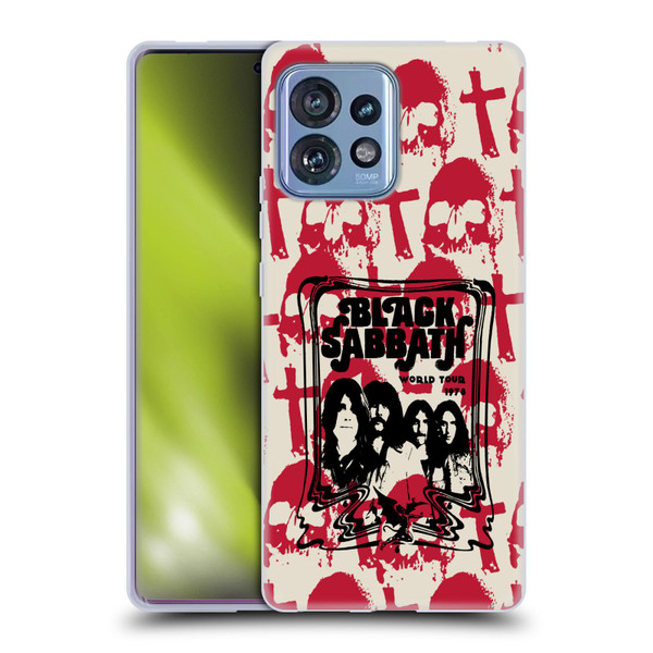 Black Sabbath Key Art Skull Cross World Tour Soft Gel Case for Motorola Moto Edge 40 Pro