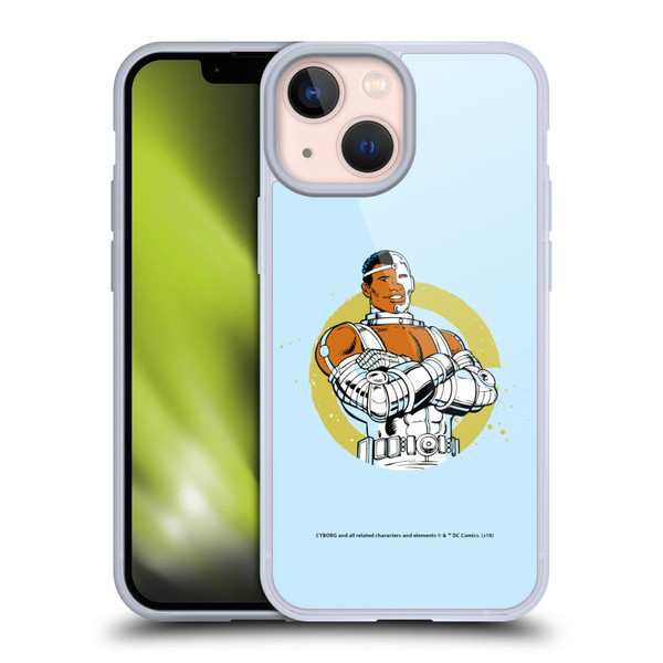 Cyborg DC Comics Fast Fashion Classic Soft Gel Case for Apple iPhone 13 Mini