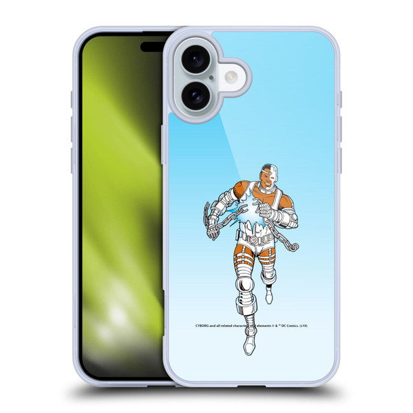 Cyborg DC Comics Fast Fashion Classic 2 Soft Gel Case for Apple iPhone 16 Plus