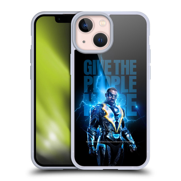Black Lightning Key Art Give The People Hope Soft Gel Case for Apple iPhone 13 Mini