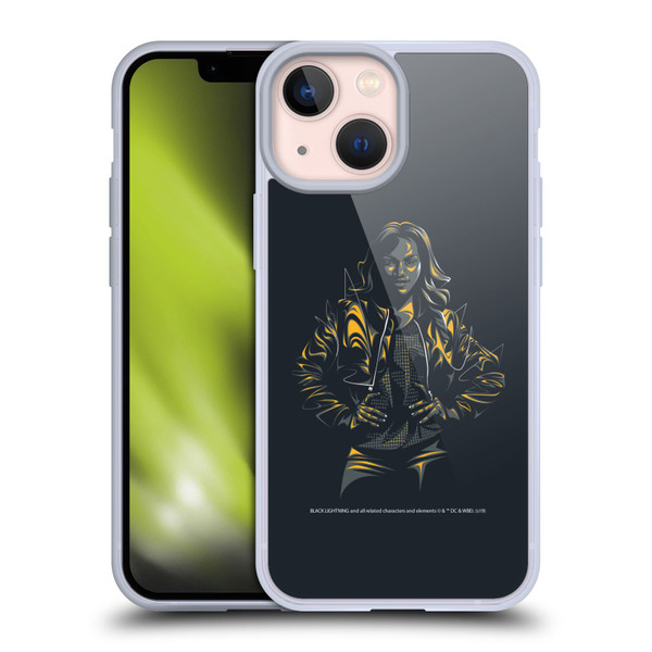 Black Lightning Key Art Jennifer Pierce Soft Gel Case for Apple iPhone 13 Mini
