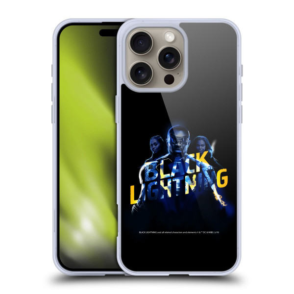 Black Lightning Key Art Group Soft Gel Case for Apple iPhone 16 Pro Max