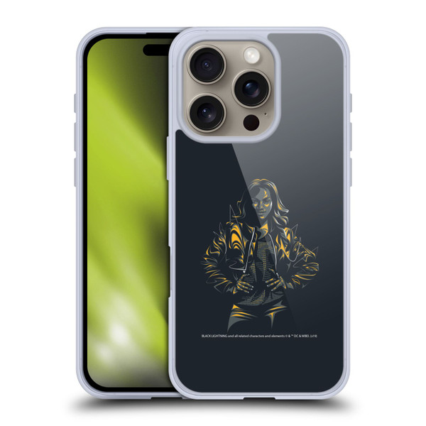 Black Lightning Key Art Jennifer Pierce Soft Gel Case for Apple iPhone 16 Pro