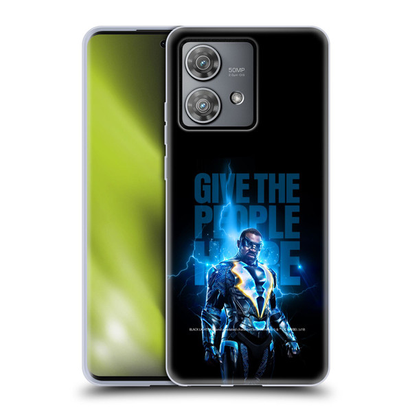 Black Lightning Key Art Give The People Hope Soft Gel Case for Motorola Edge 40 Neo 5G