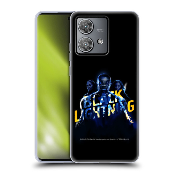 Black Lightning Key Art Group Soft Gel Case for Motorola Edge 40 Neo 5G